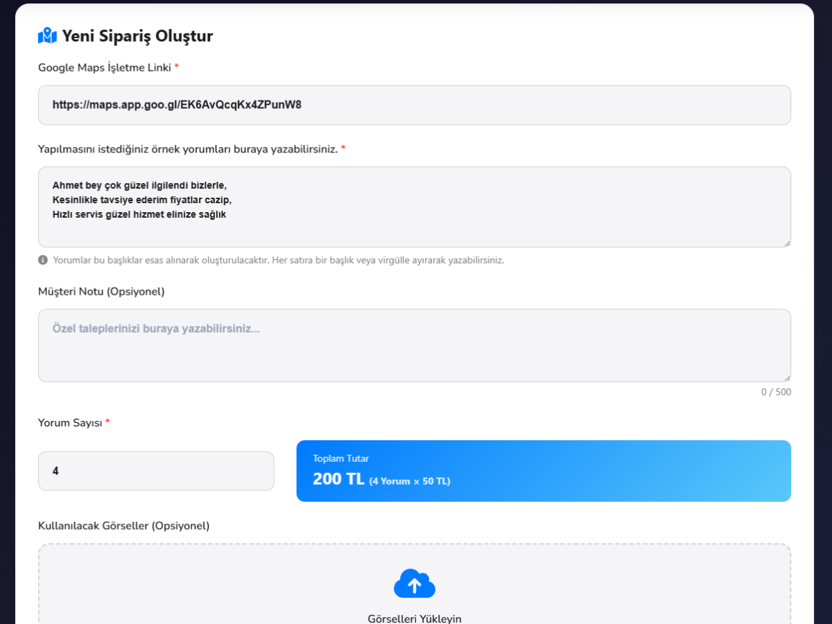 Google Haritalarda 5 Yıldız Yorumlar