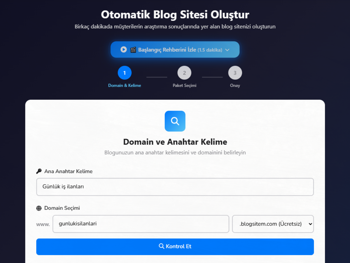 Otomatik Blog Oluşturma Aracı